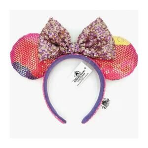 NWT Shanghai Disney 2021 Sequin Minnie Mouse Ear Headband Official Disney Parks